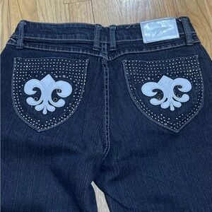 Y2K Impression Jeans Embellished Hip Hop Jeans Size 8 Made In USA